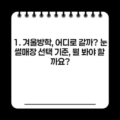 겨울왕국으로 떠나자! 2024년 최고의 눈썰매장 TOP 5 비교분석 & 꿀팁 대방출!