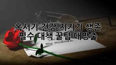 🔥🥵 혹서기 건강 지키기!🥵🔥 생존 필수 대책 꿀팁 대방출! 💦