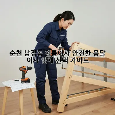 순천 남정동 원룸이사, 안전한 용달 이사 업체 선택 가이드