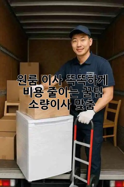 원룸 이사, 똑똑하게 비용 줄이는 꿀팁🍯 (소량이사 맞춤!)
